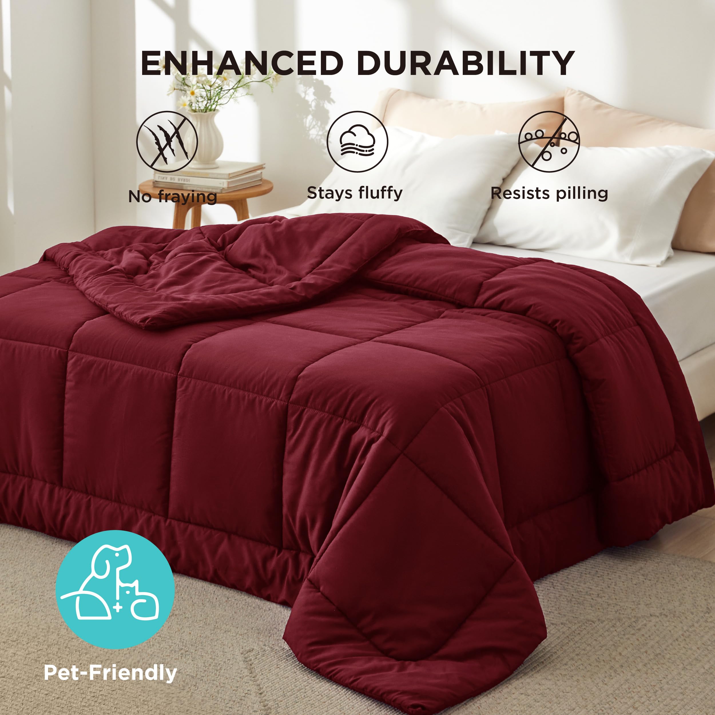 Bedsure queen 88x88 duvet insert across sizes, versatile for many beds.