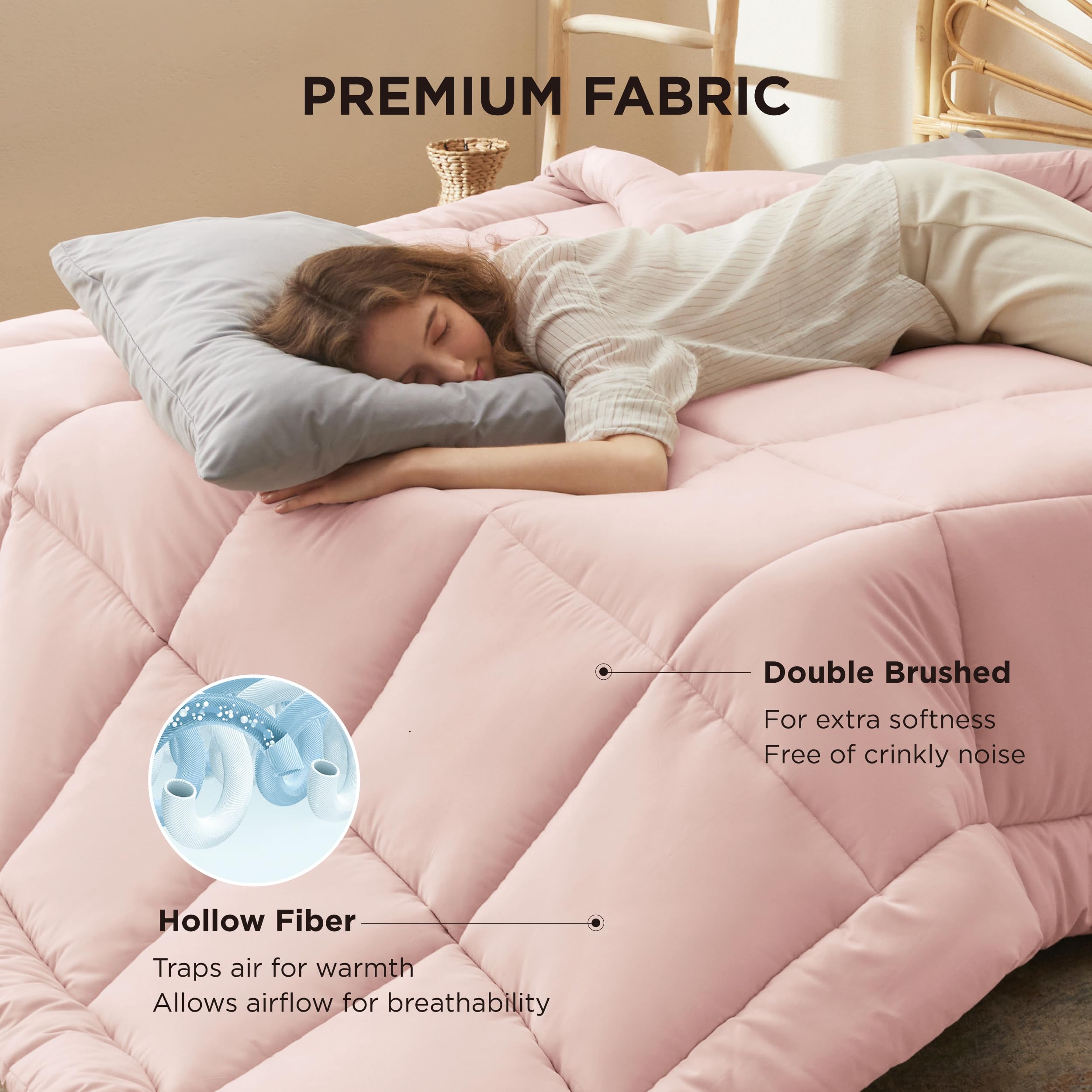 Bedsure eight-tab design on the sides for easy duvet cover pairing
