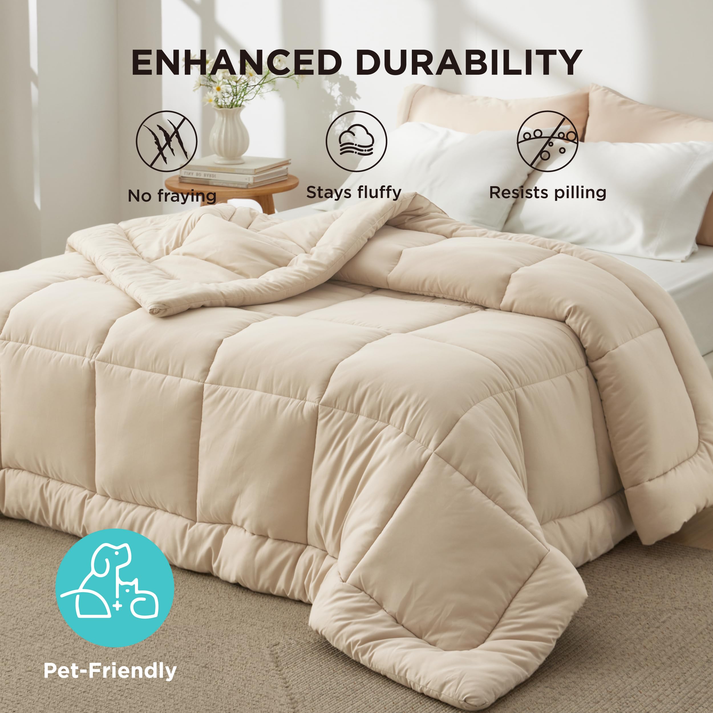 Bedsure soft-touch comforter insert providing cozy, comfortable nights.