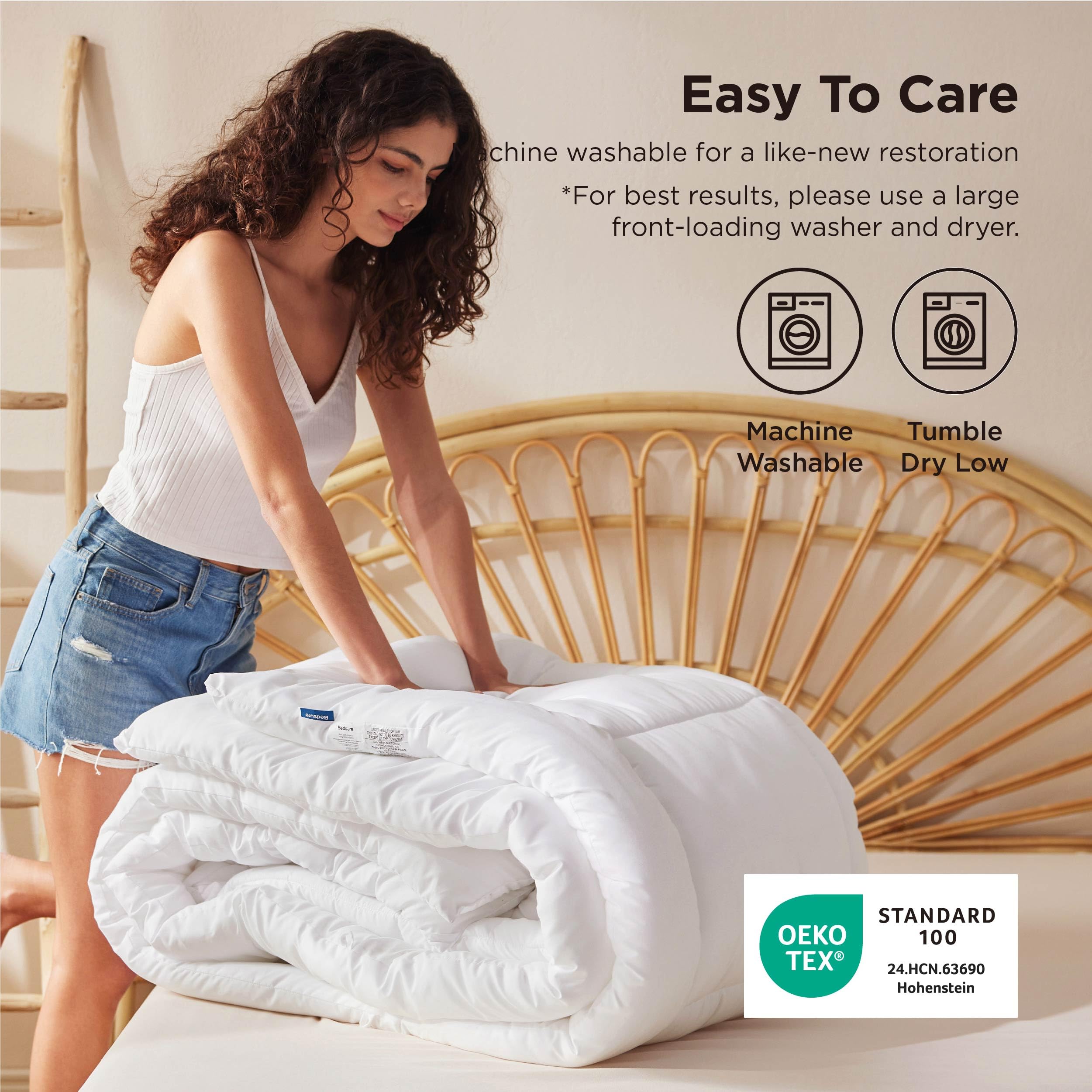 Bedsure duvet insert promotes breathable comfort during summer evenings