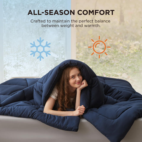Bedsure eight-tabs per side design helps secure a duvet cover for a tidy look.