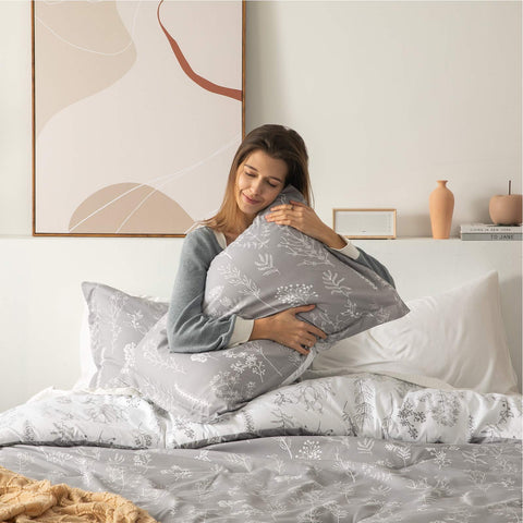 Bedsure comforter on bed with matching shams for a complete look