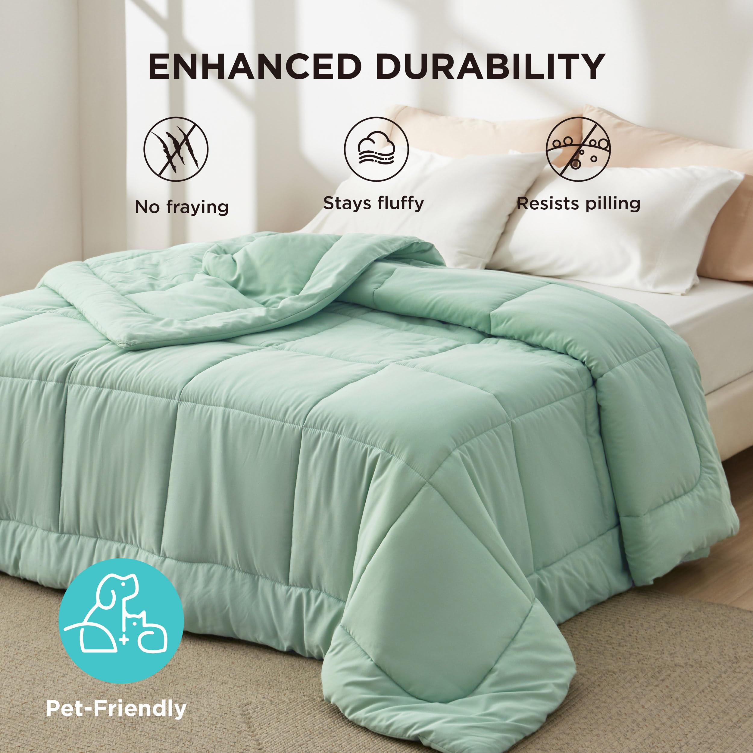 Bedsure queen 88x88 size ideal for standard queen beds
