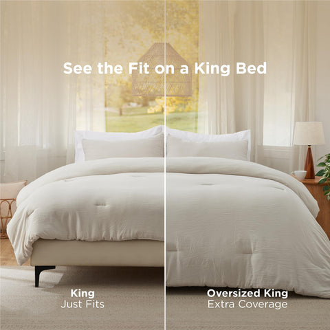 Bedsure comforter showing reverse color design for versatile two-tone styling.