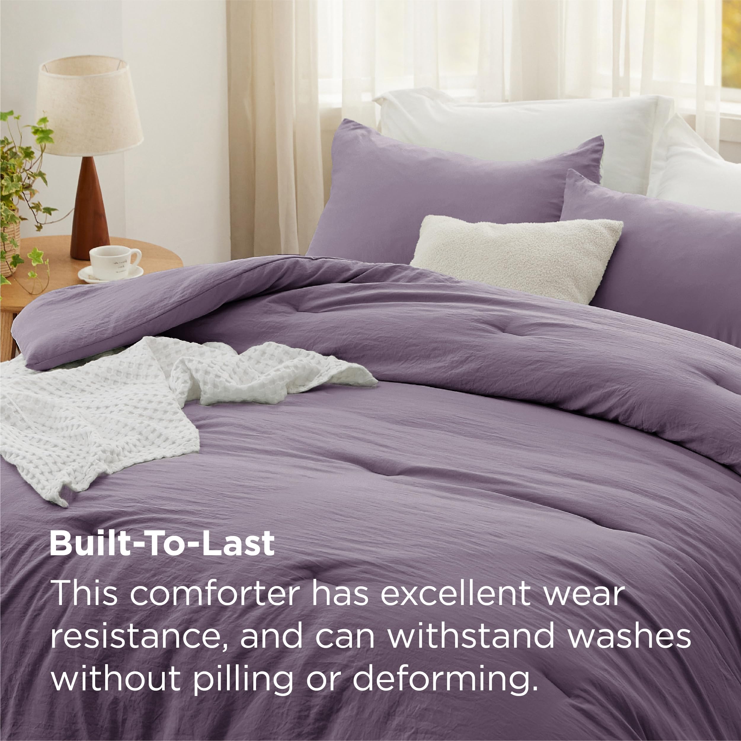 Bedsure comforter set reversible design demonstrates color flip for versatile style.
