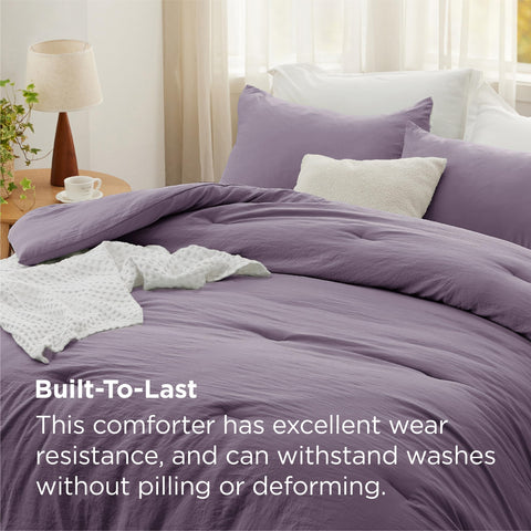 Bedsure comforter set reversible design demonstrates color flip for versatile style.