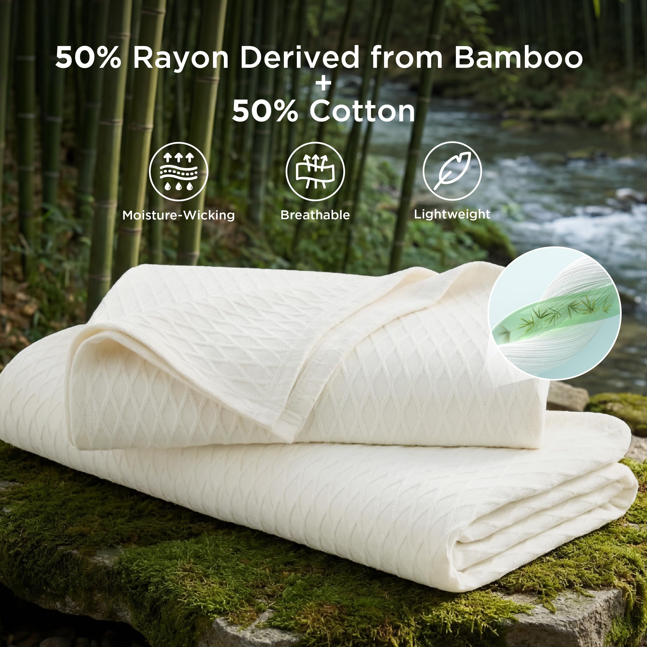 Bedsure cooling blanket on sofa for relaxing evenings.