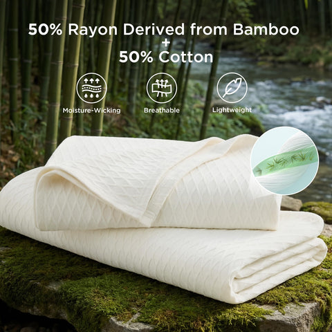 Bedsure cooling blanket on sofa for relaxing evenings.