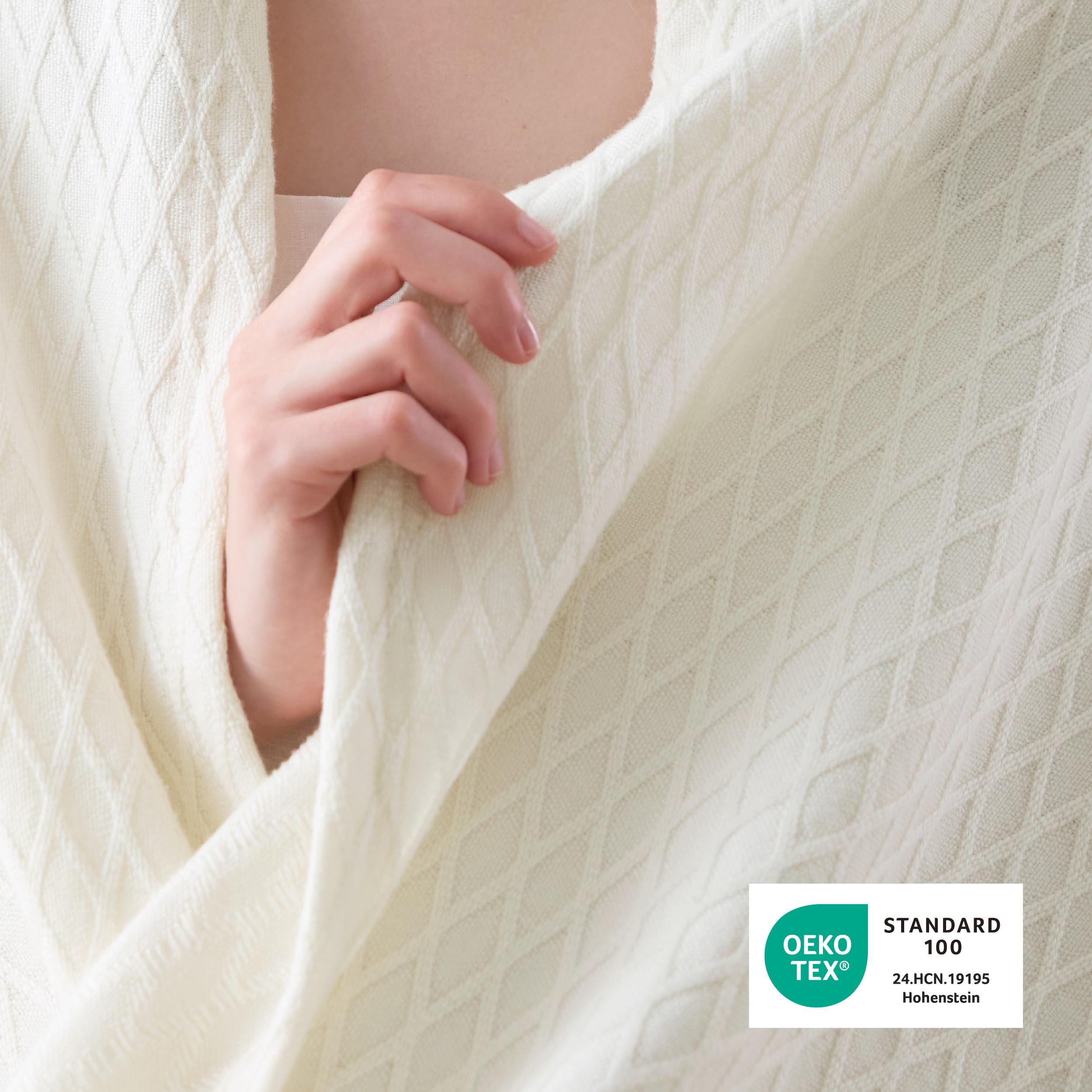 Bedsure cooling blanket white bedroom setup with clean styling.