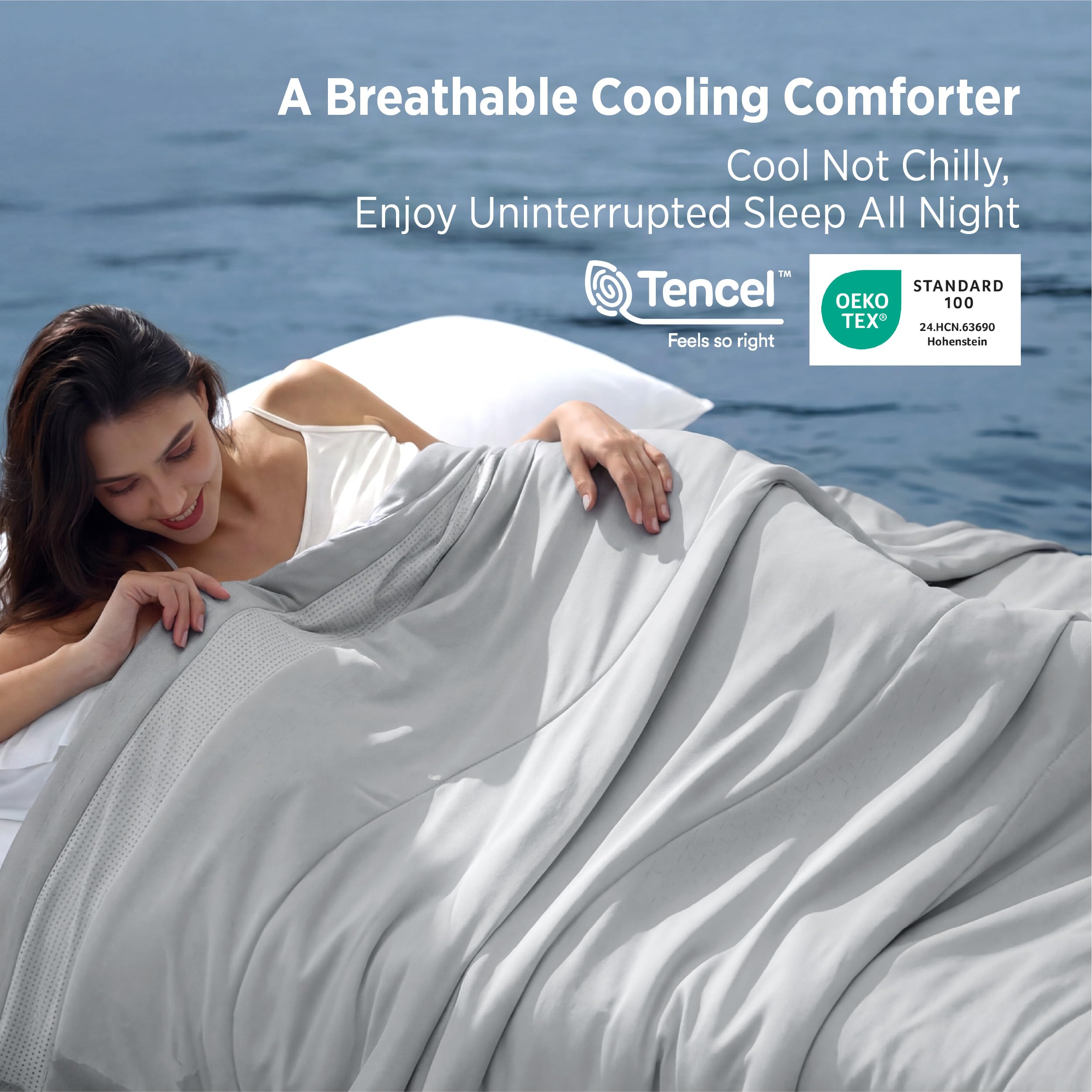 Bedsure cooling comforter king size rolled for compact storage