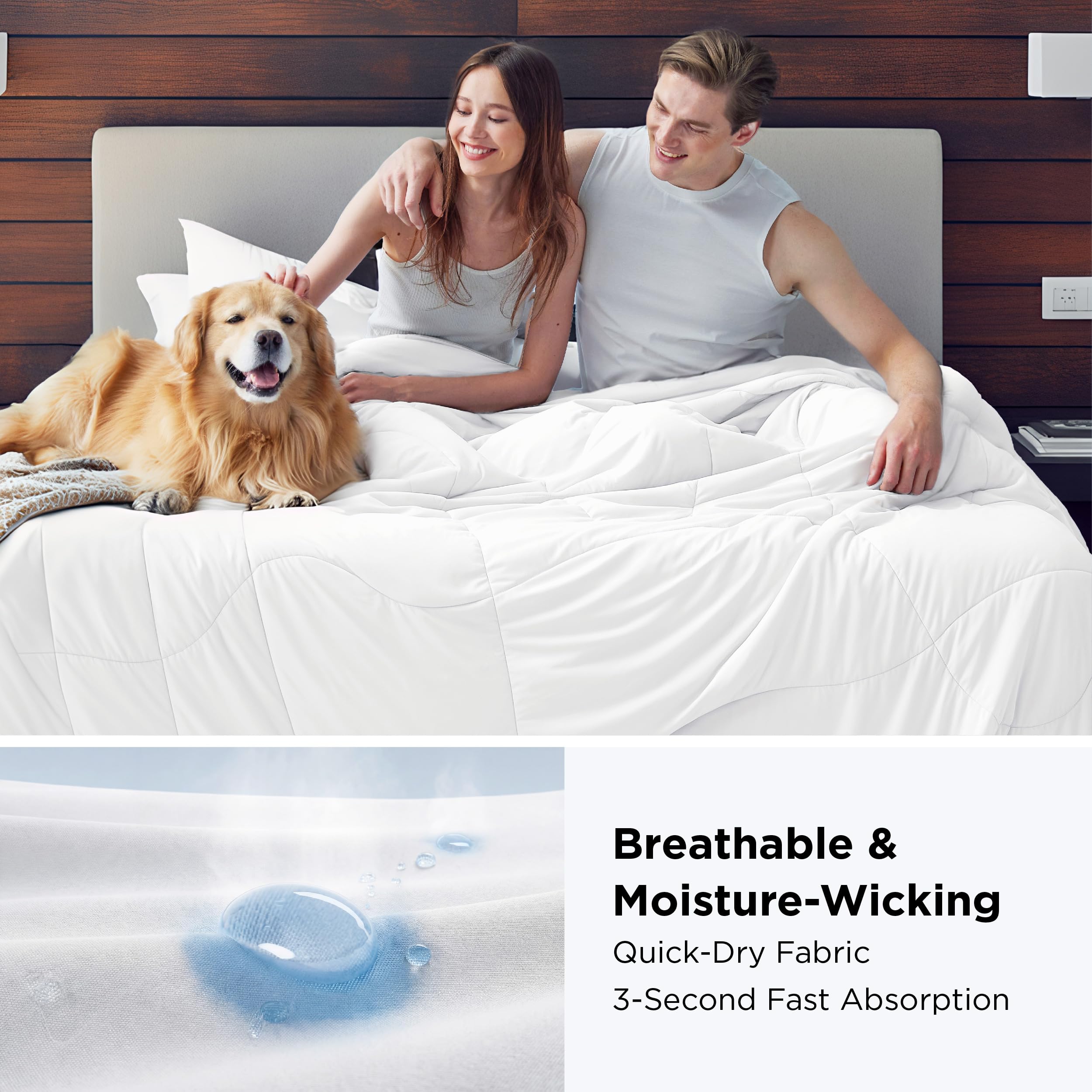 Bedsure cooling comforter queen duvet corner rings demonstrate easy attachment for duvet covers.