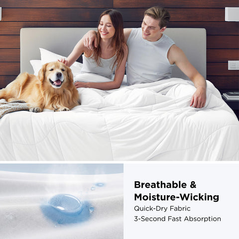 Bedsure cooling comforter queen duvet corner rings demonstrate easy attachment for duvet covers.