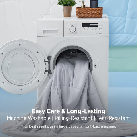 Bedsure cooling comforter queen machine washable design simplifies care.
