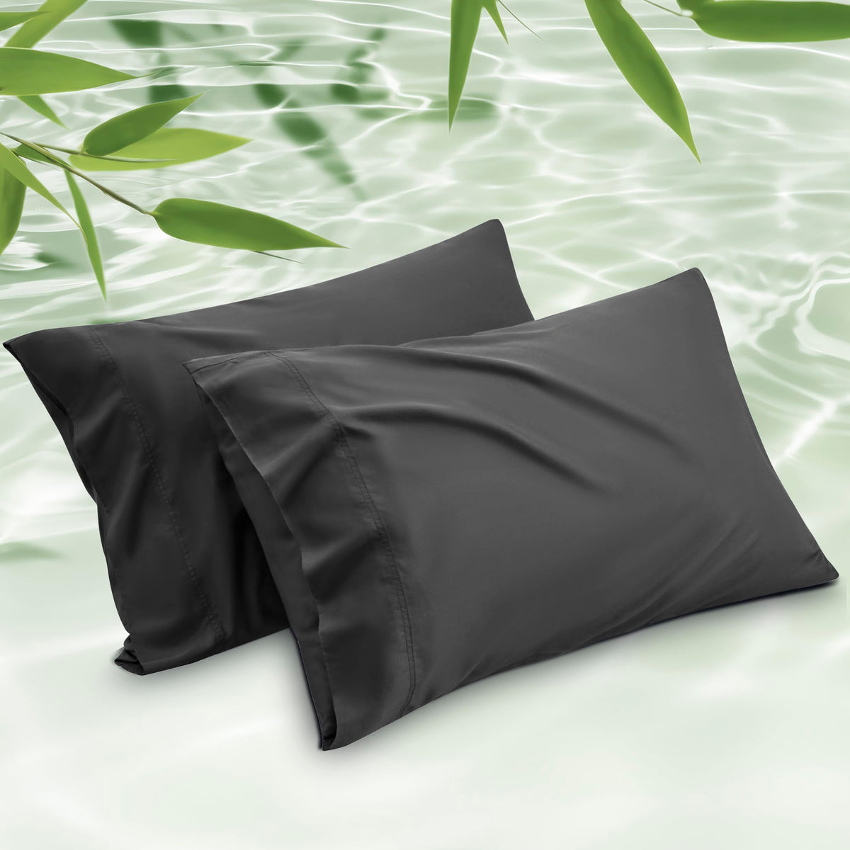 Bedsure cooling king pillowcase close-up showing smooth, breathable fabric for a cool sleep.