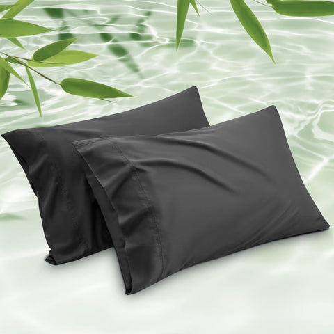Bedsure cooling king pillowcase close-up showing smooth, breathable fabric for a cool sleep.