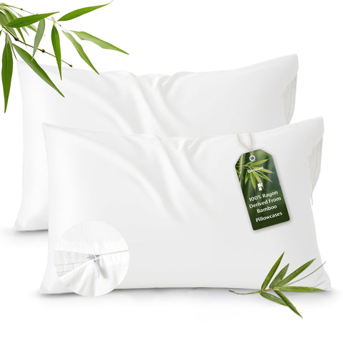 Bedsure cooling pillowcase set front view for cooler, dry nights.