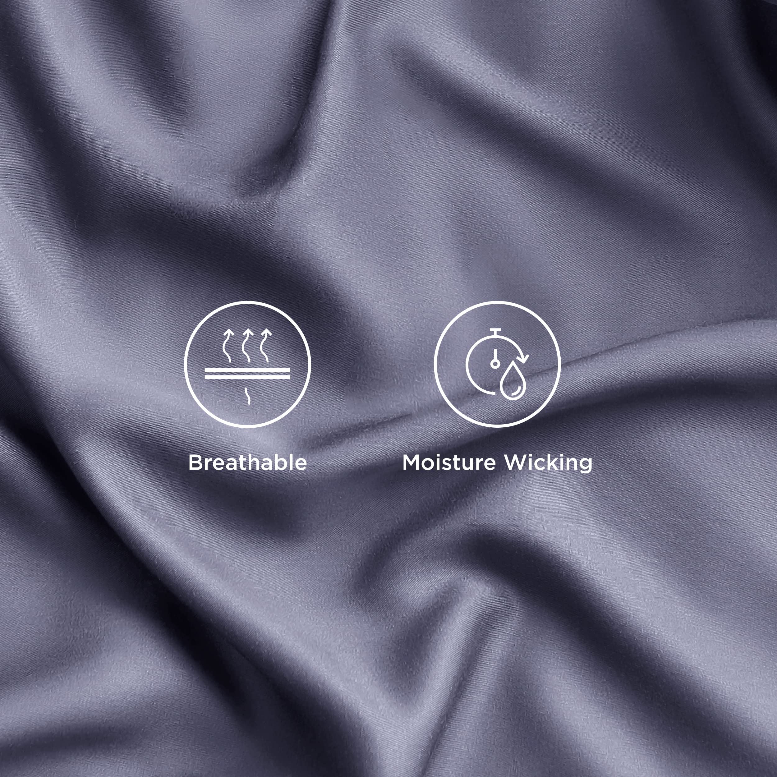 Close-up of silky bamboo-rayon fabric with cooling texture from Bedsure.