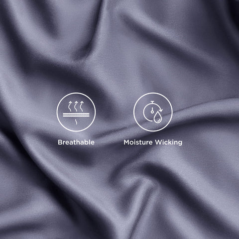 Close-up of silky bamboo-rayon fabric with cooling texture from Bedsure.