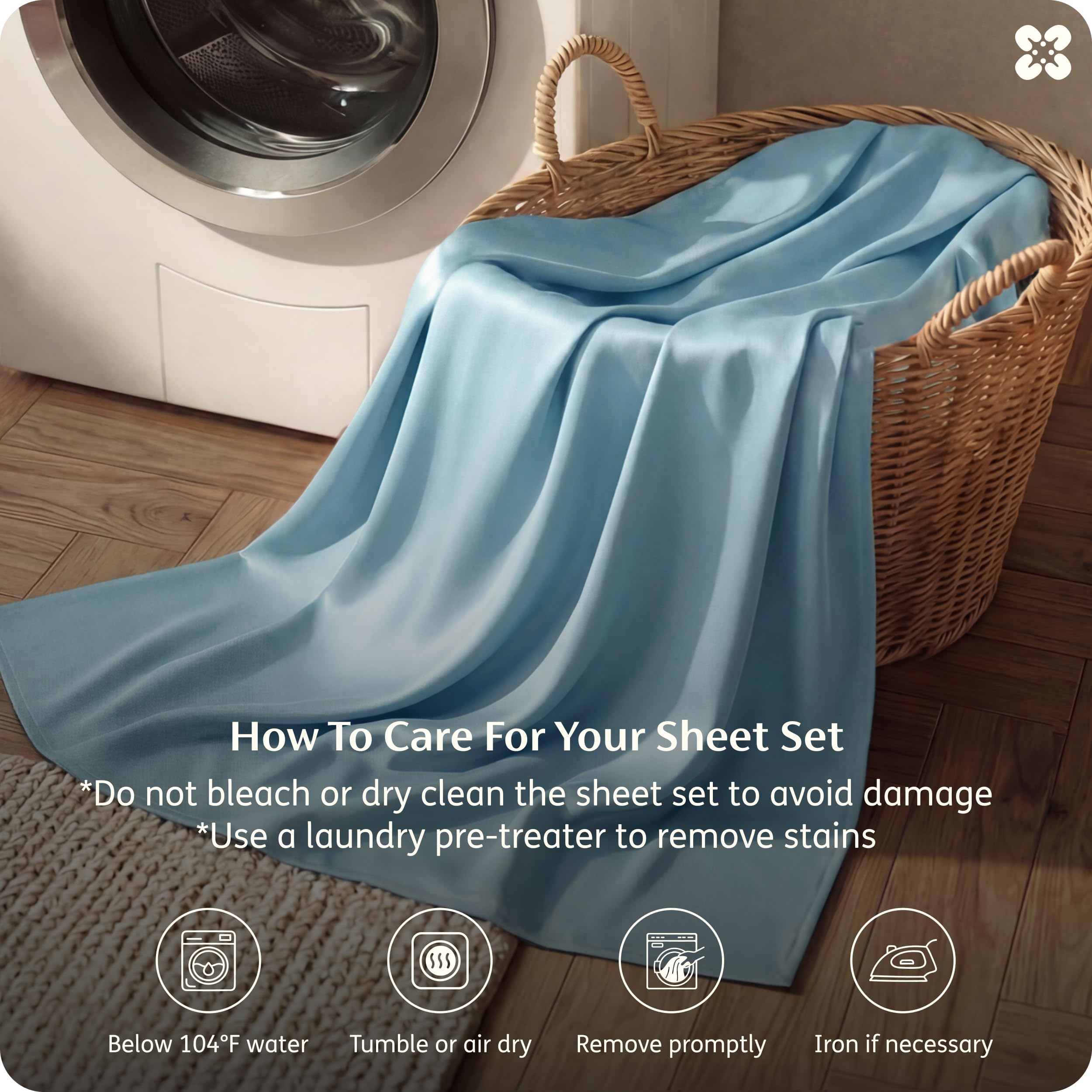 Bedsure cooling sheets in use at night for restful comfort