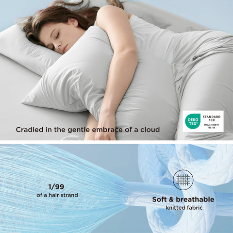 Bedsure flat sheet 90x102 draped over bed showing ample coverage