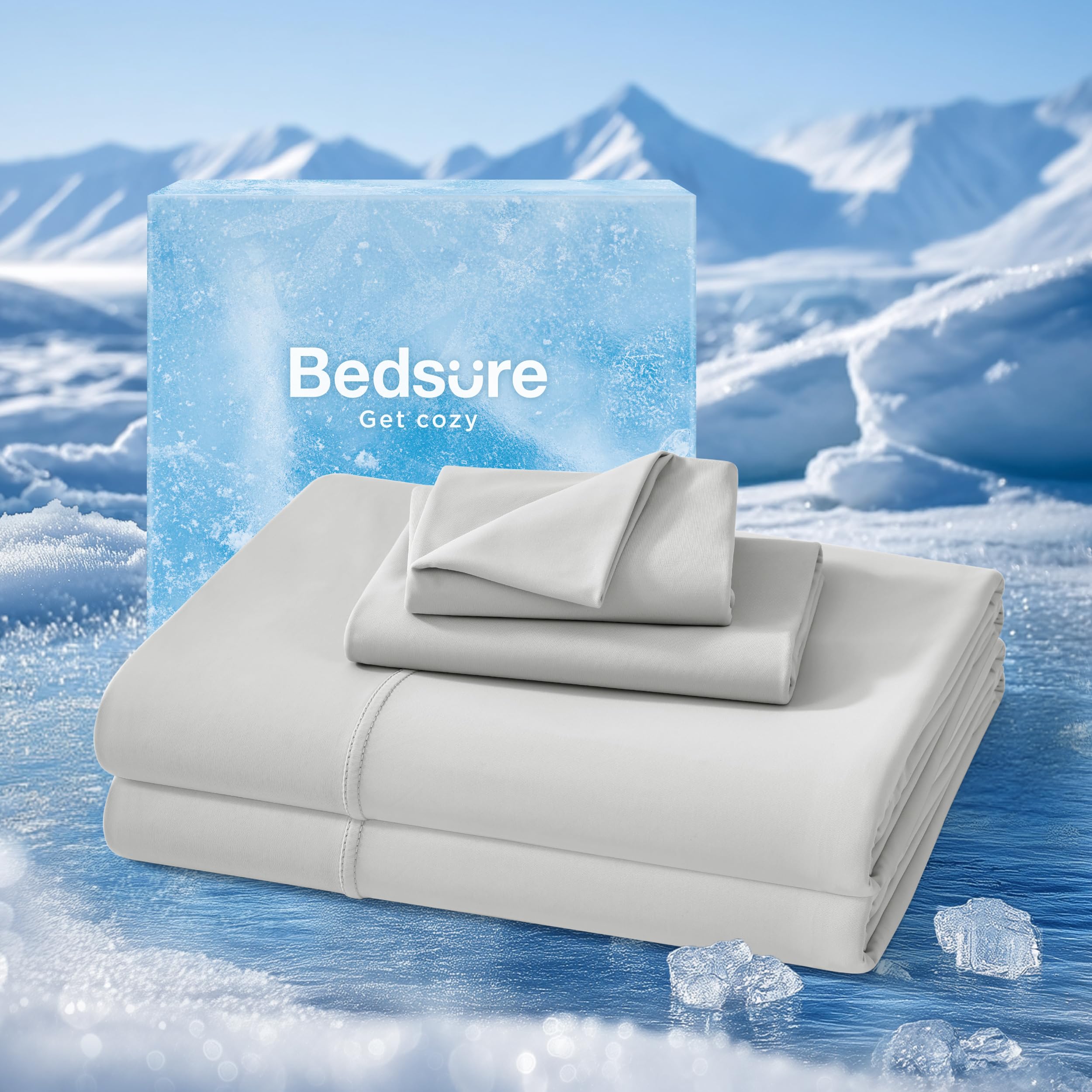 Bedsure cooling sheets on bed reveal cloud-like drape and airflow