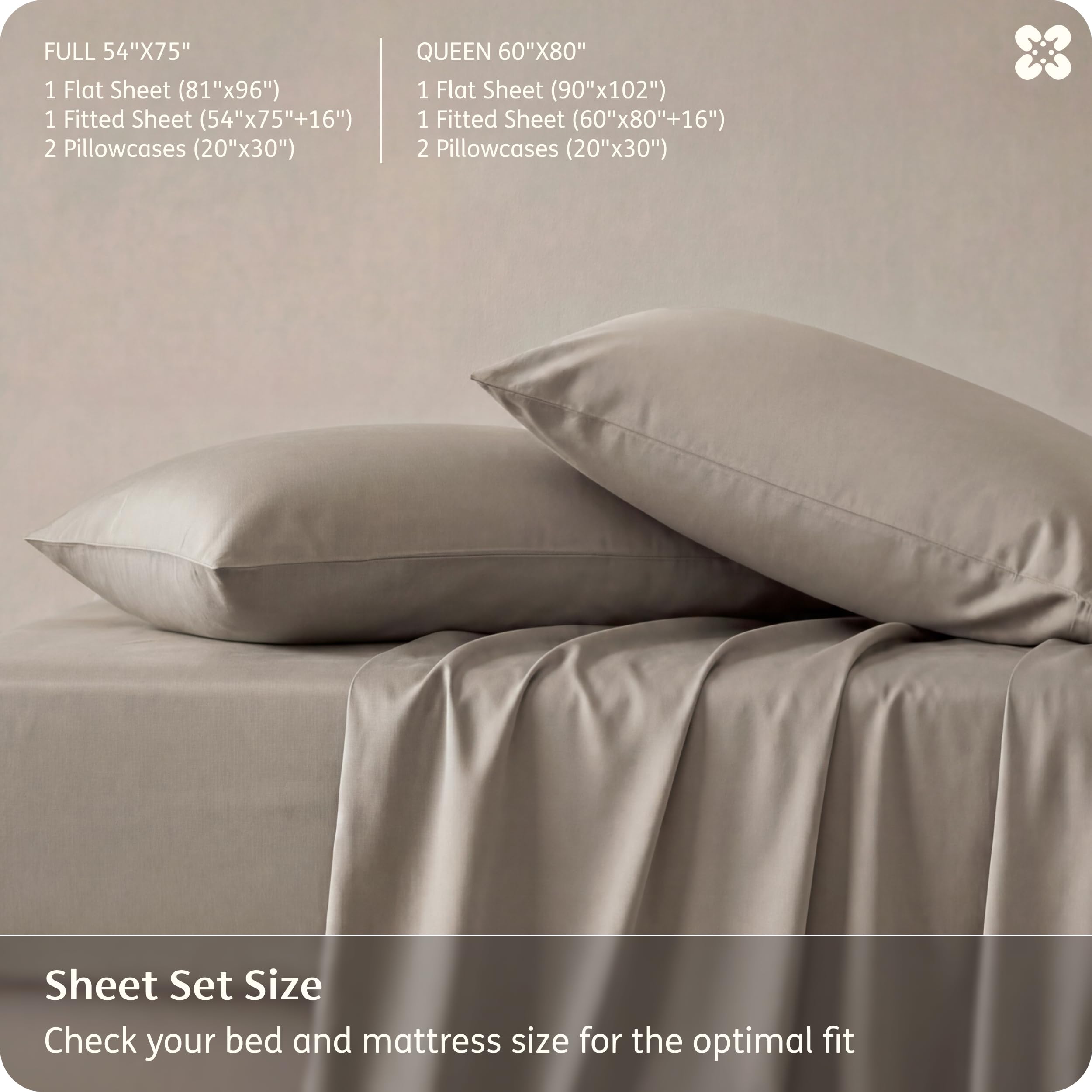 Bedsure cooling sheets on bed illustrate moisture-wicking for hot sleepers.