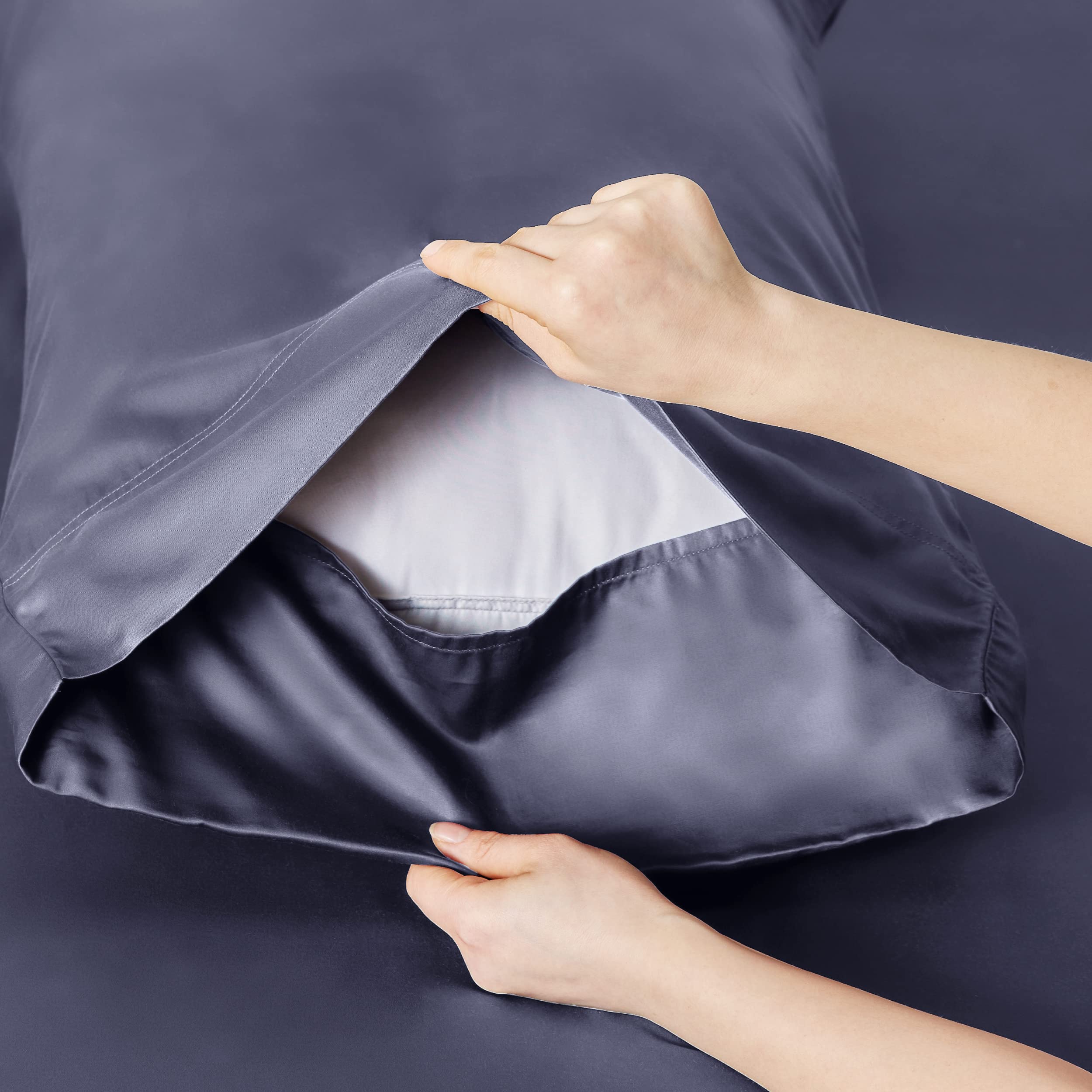 Bedsure packaging box showing easy unboxing of the twin sheet set.