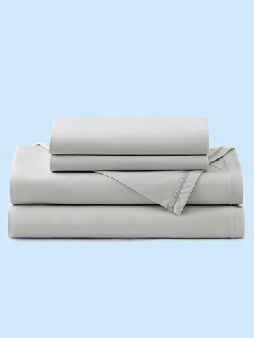 Bedsure cooling sheets in a calm bedroom setup for sweat-free nights