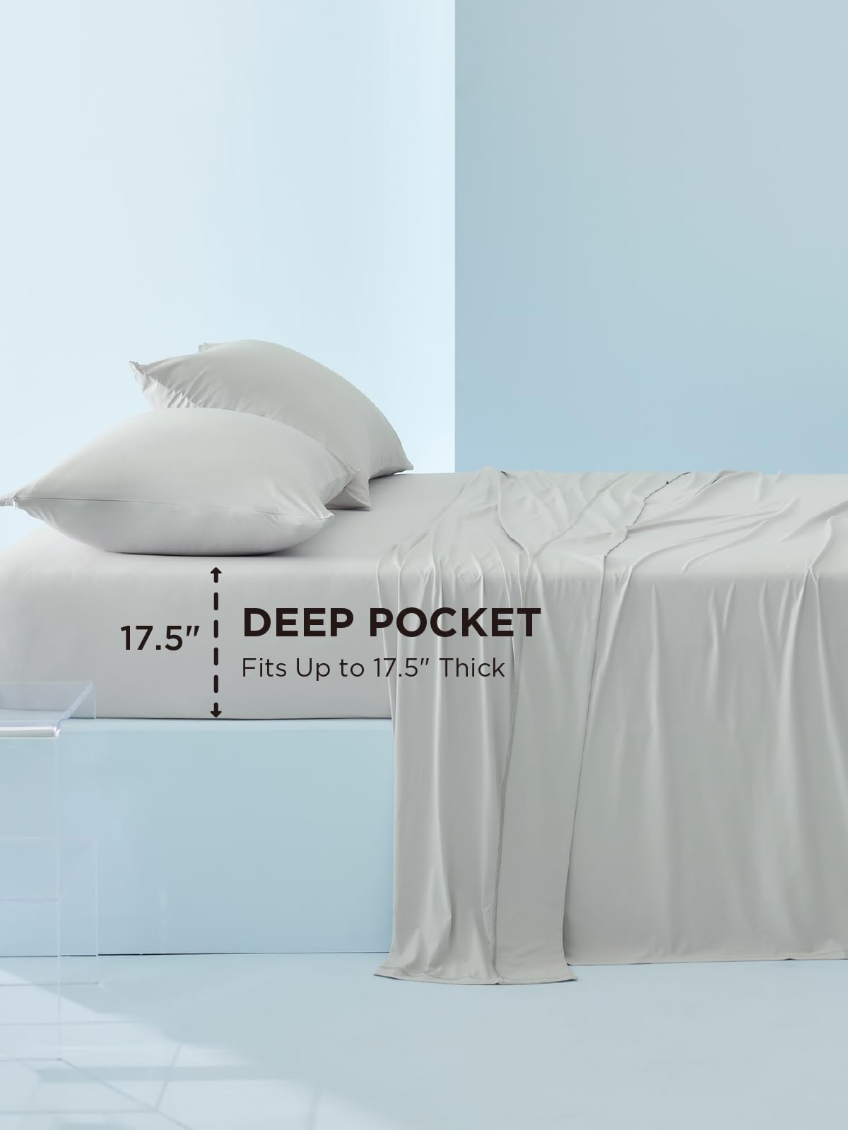 Stitched Bedsure cooling sheets designed for durability during washing