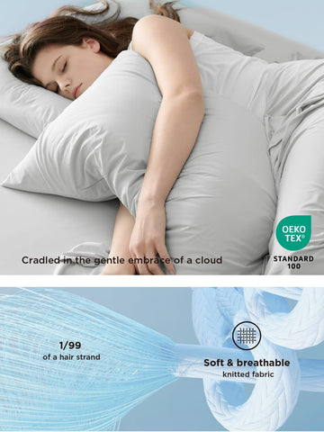 Bedsure queen flat sheet drapes with airy, lightweight feel (90 by 102 inches)
