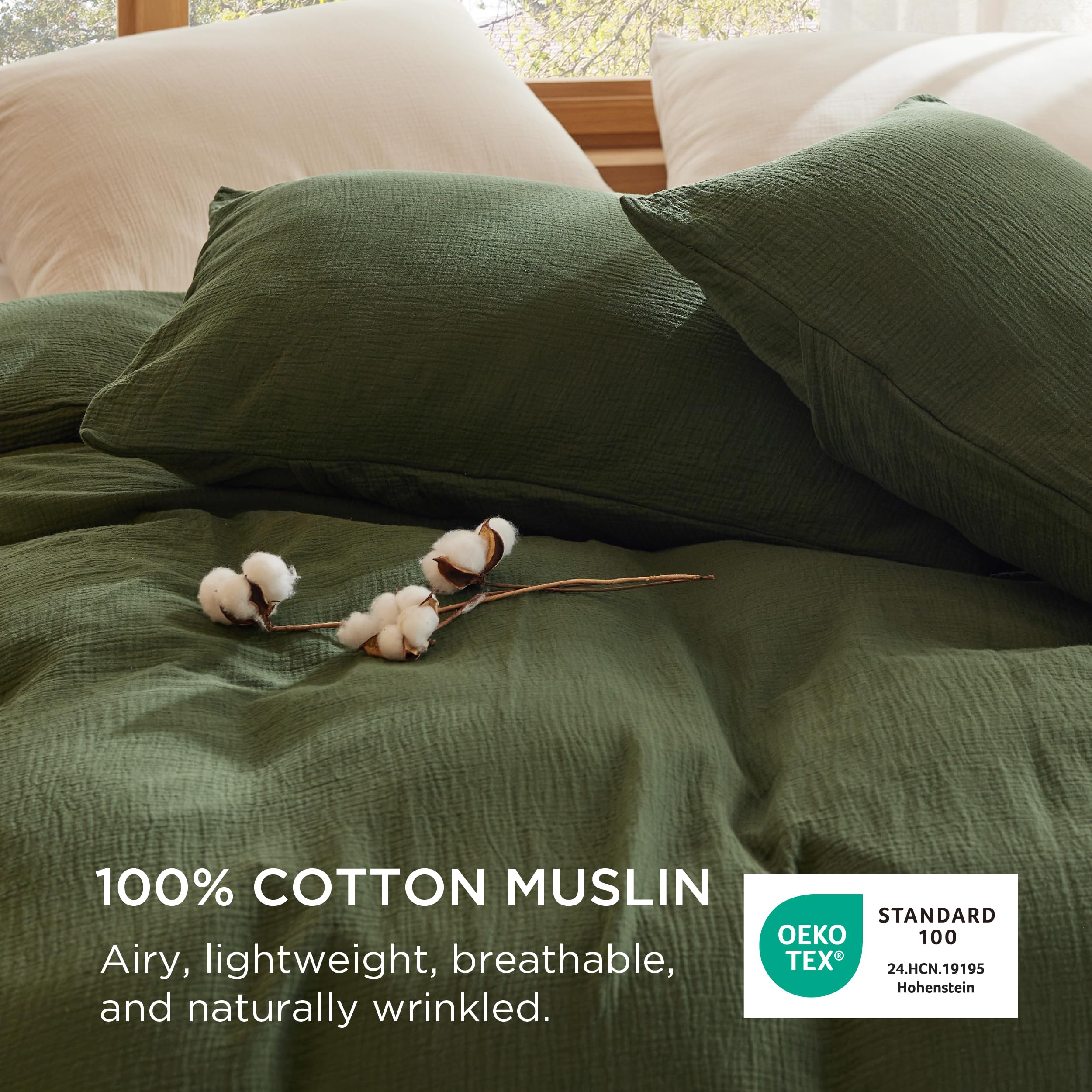 Bedsure corner ties keep the duvet insert neatly in place.