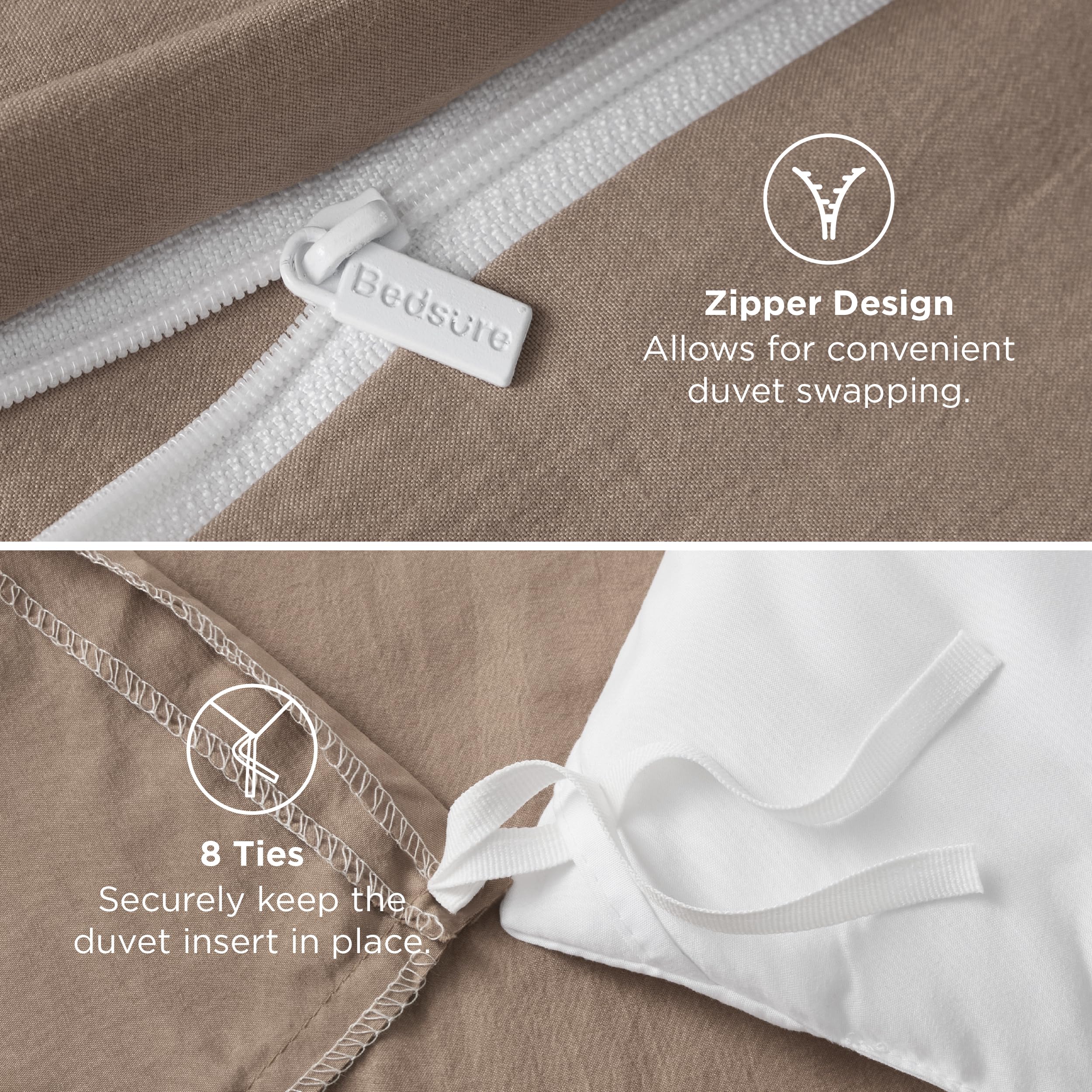 Bedsure corner ties keep duvet insert secure and neat
