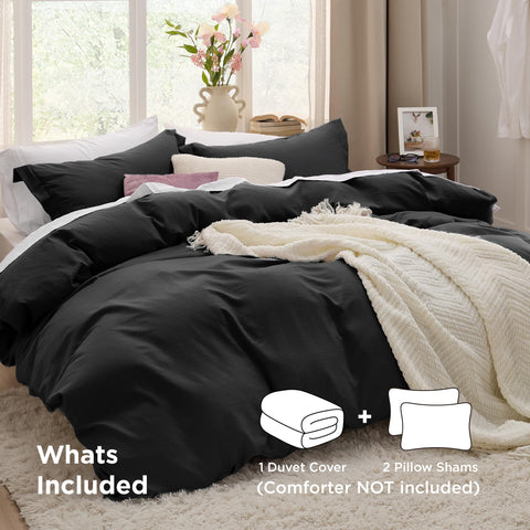 Bedsure duvet cover with eight corner ties for secure fill and smooth drape.