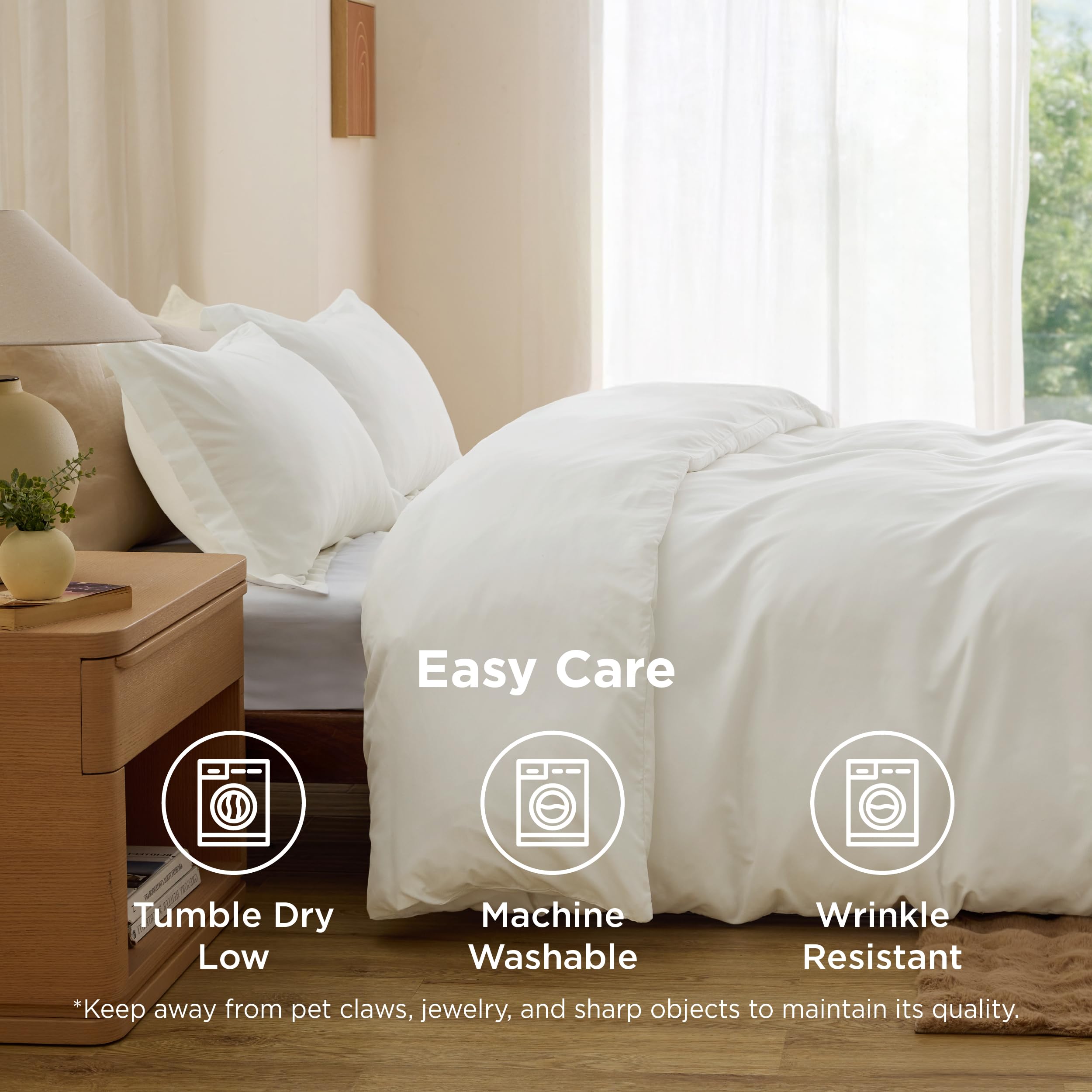 Bedsure corner ties and zipper closure keep the bed neatly arranged