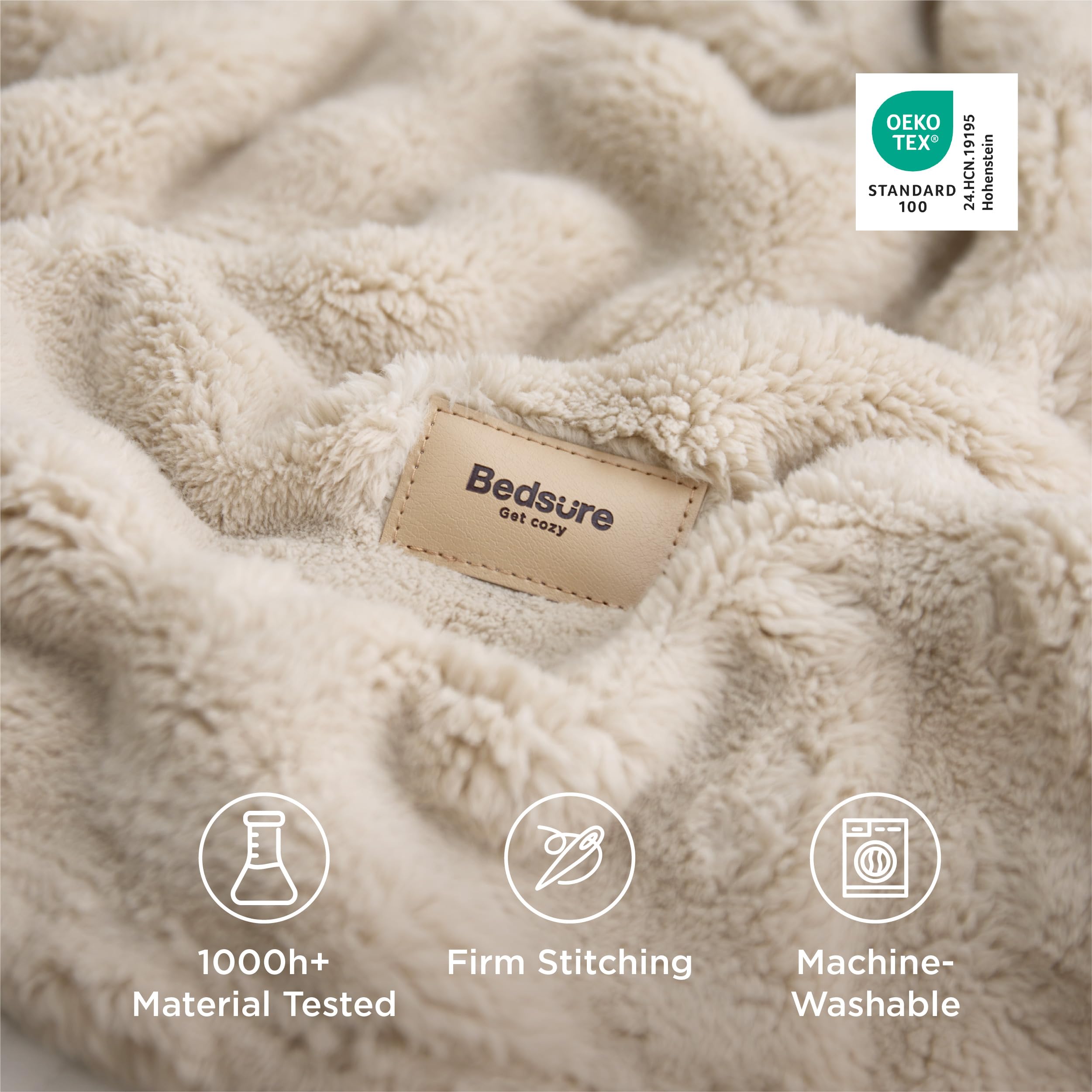 Bedsure couch-to-decor blanket styled on a sofa elevates living room texture.