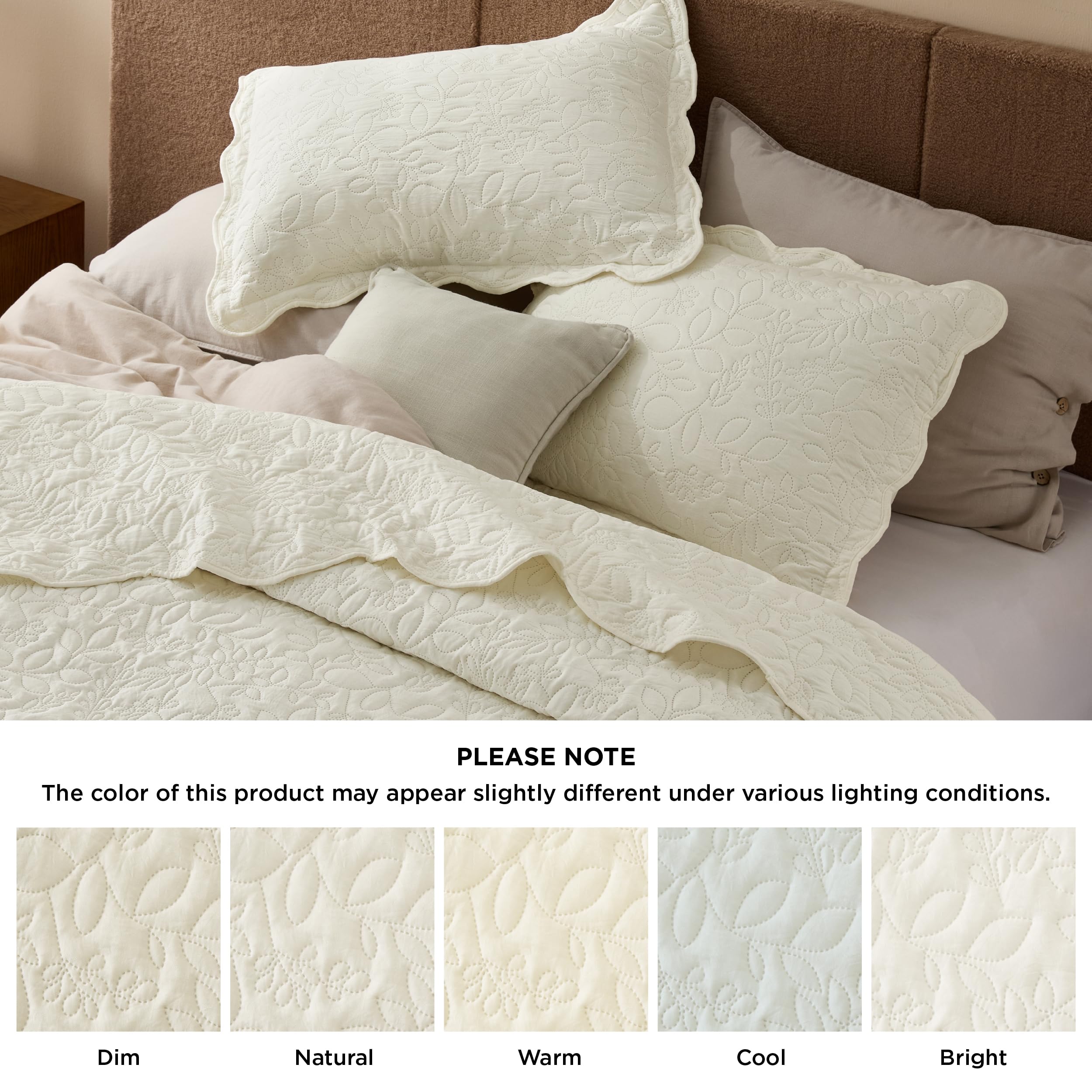 Bedsure country-bedroom mood with the cream-yellow palette in natural light.