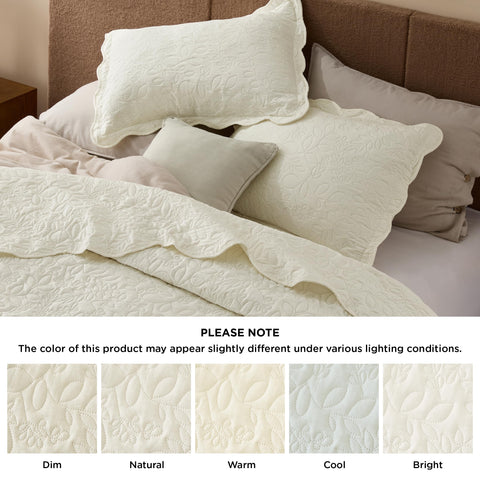Bedsure country-bedroom mood with the cream-yellow palette in natural light.