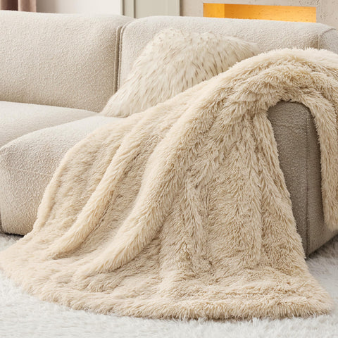 Bedsure cozy snuggle-ready blanket ideal for camping or road trips