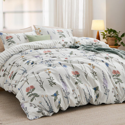 Bedsure cute floral pattern duvet cover adds vibrant bedding