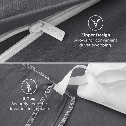 Bedsure durable stitching detail reinforces seams for long-lasting daily use.