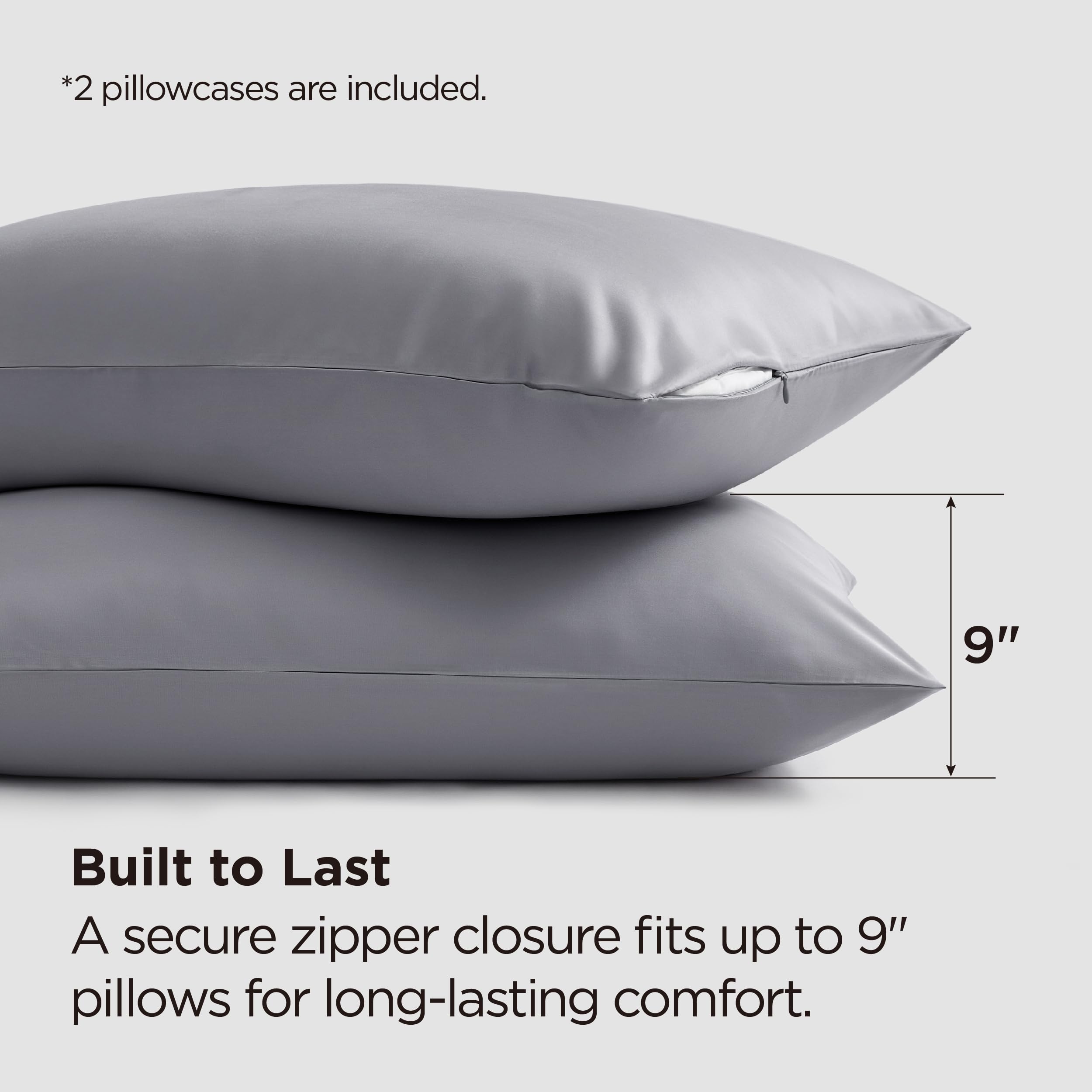 Bedsure dark grey pillowcase king adds sleek style to bedrooms.