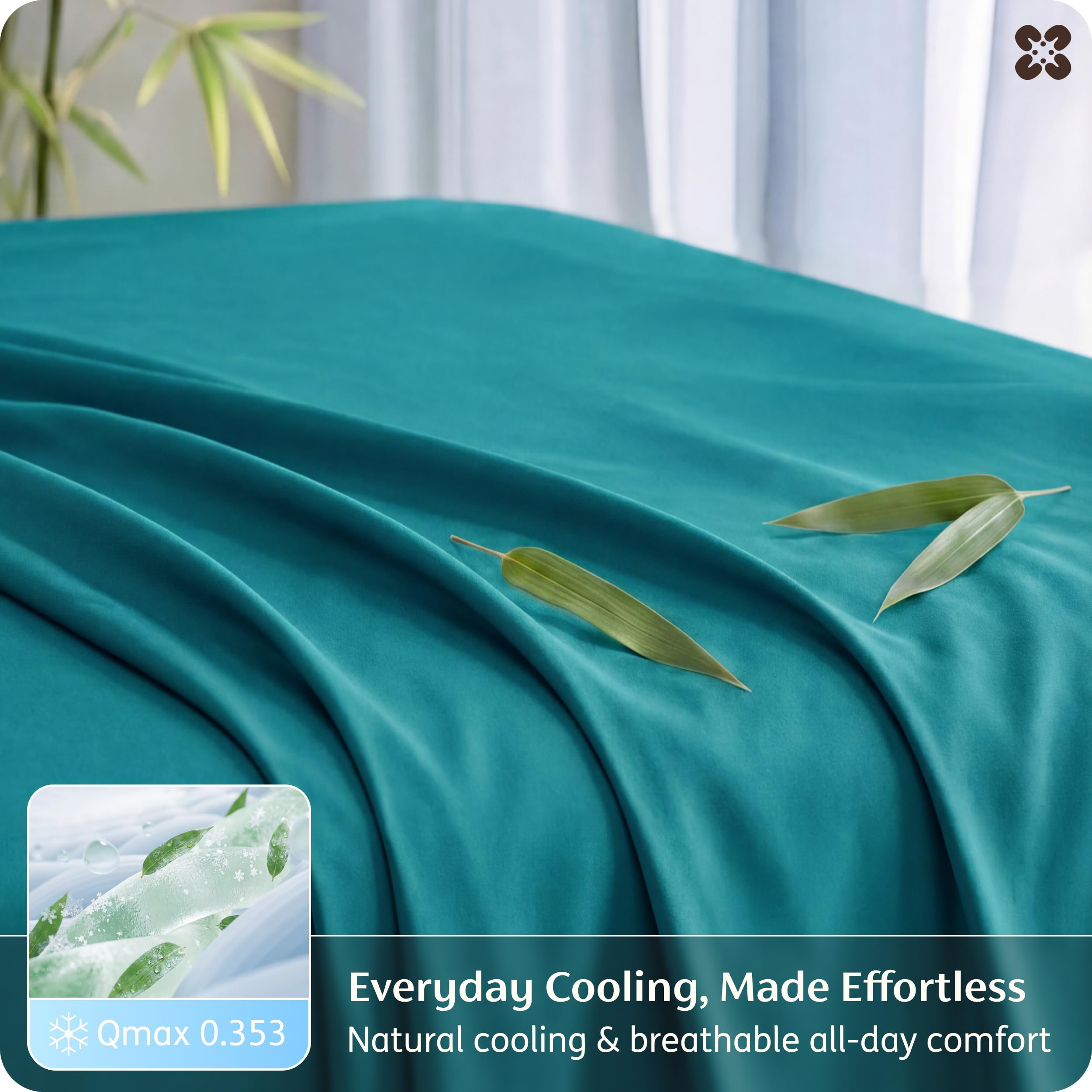 Bedsure deep-pocket fitted sheet fits mattresses up to 16 inches for secure bedding.