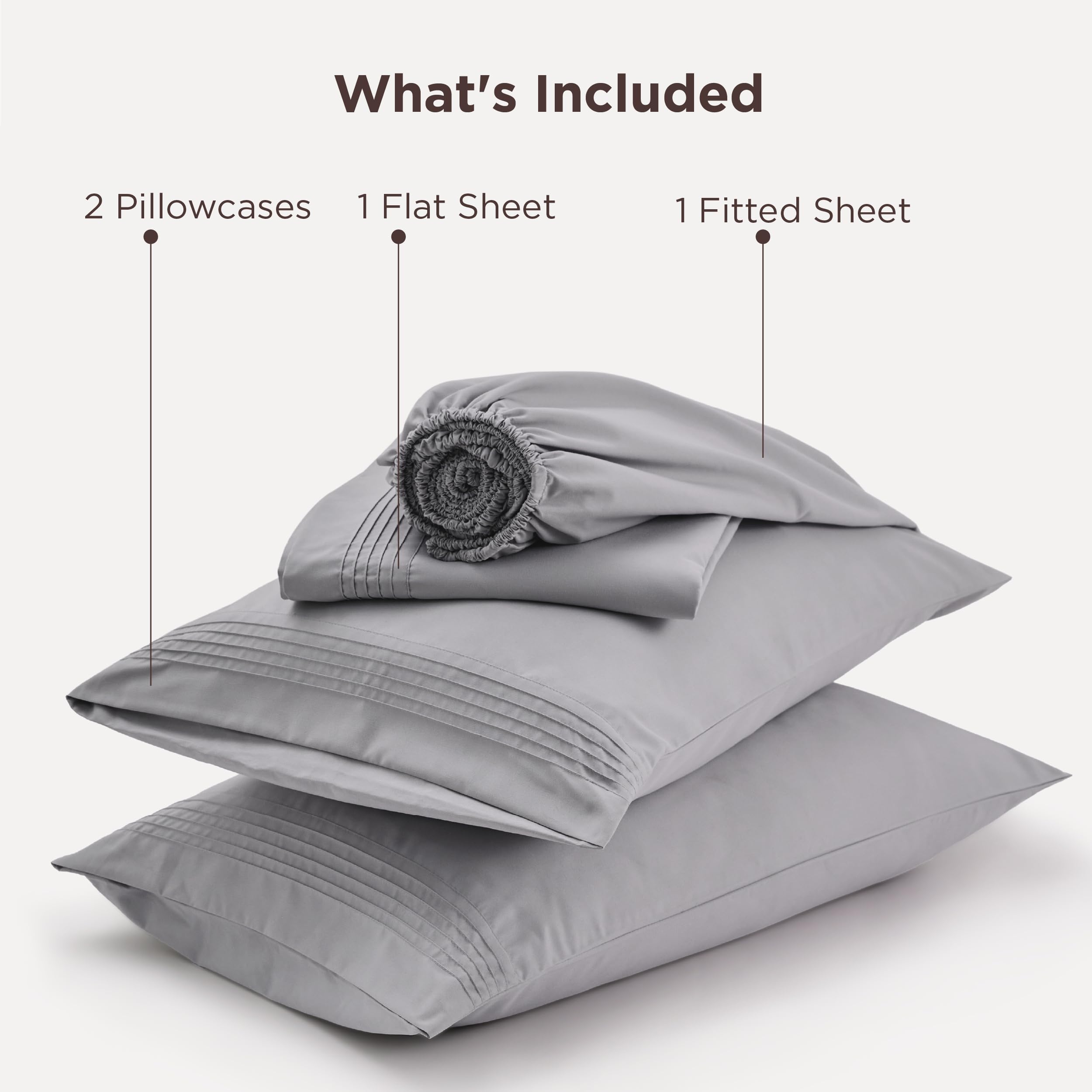 Bedsure bed setup featuring deep-pocket king sheet set for easy, secure fit