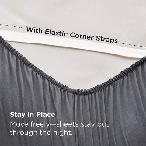 Bedsure deep pocket king sheet dual side pockets keep essentials within reach