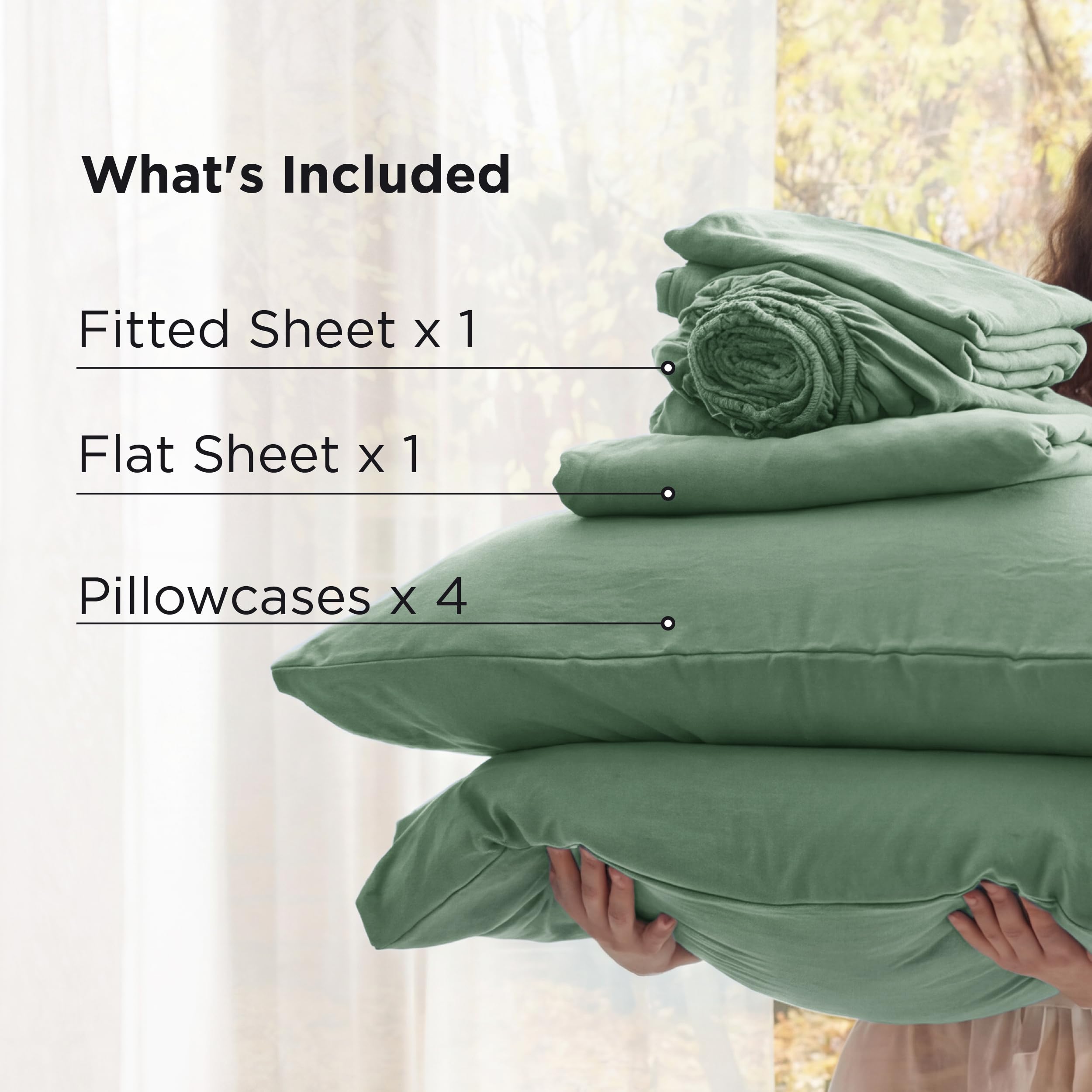 Bedsure deep-pocket king sheet set breathable fabric for cool comfort.