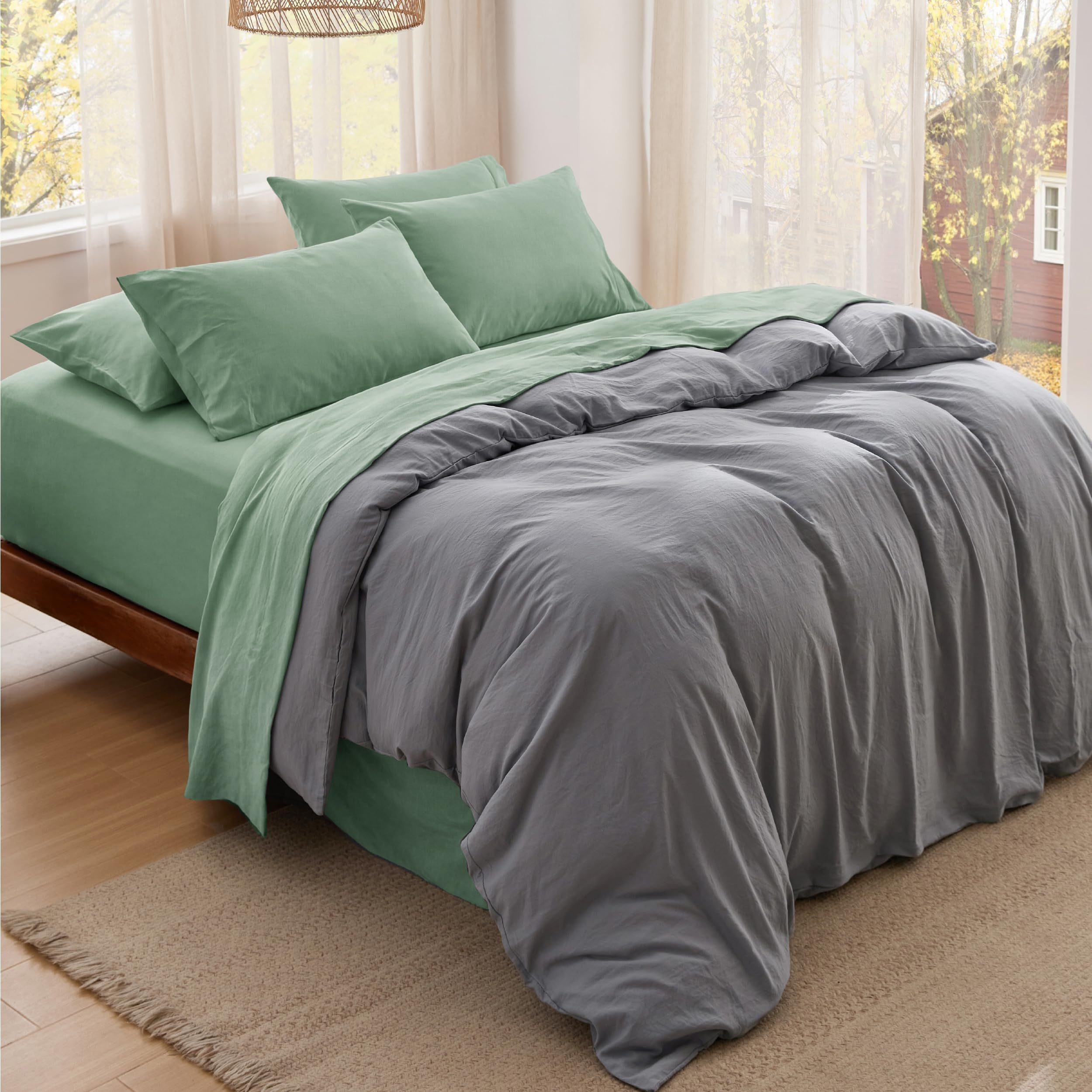 Bedsure deep-pocket king sheet set easy-care and long-lasting softness.