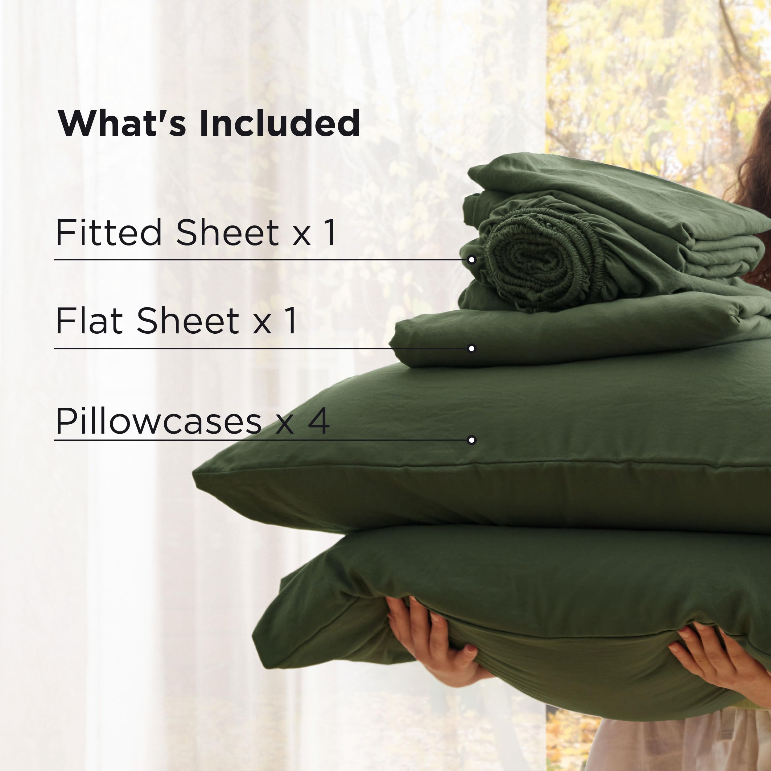 Bedsure Deep Pocket King Sheet Set elastic corner straps prevent shifting during sleep