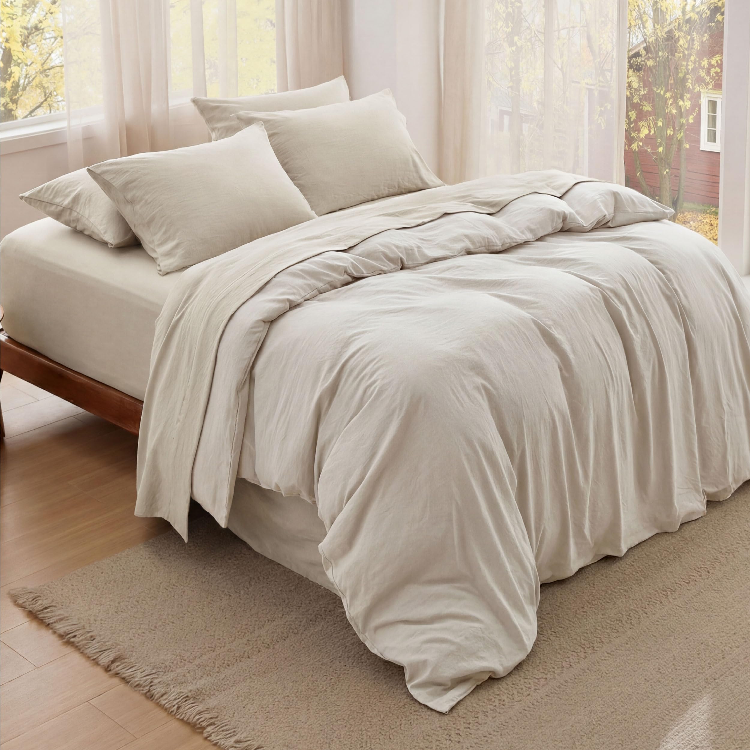Bedsure Deep Pocket King Sheet Set four pillowcases for hotel style