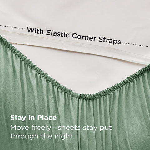 Bedsure deep-pocket king sheet set side pockets keep essentials handy.