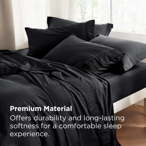Bedsure deep-pocket fit keeps sheets snug on tall mattresses.
